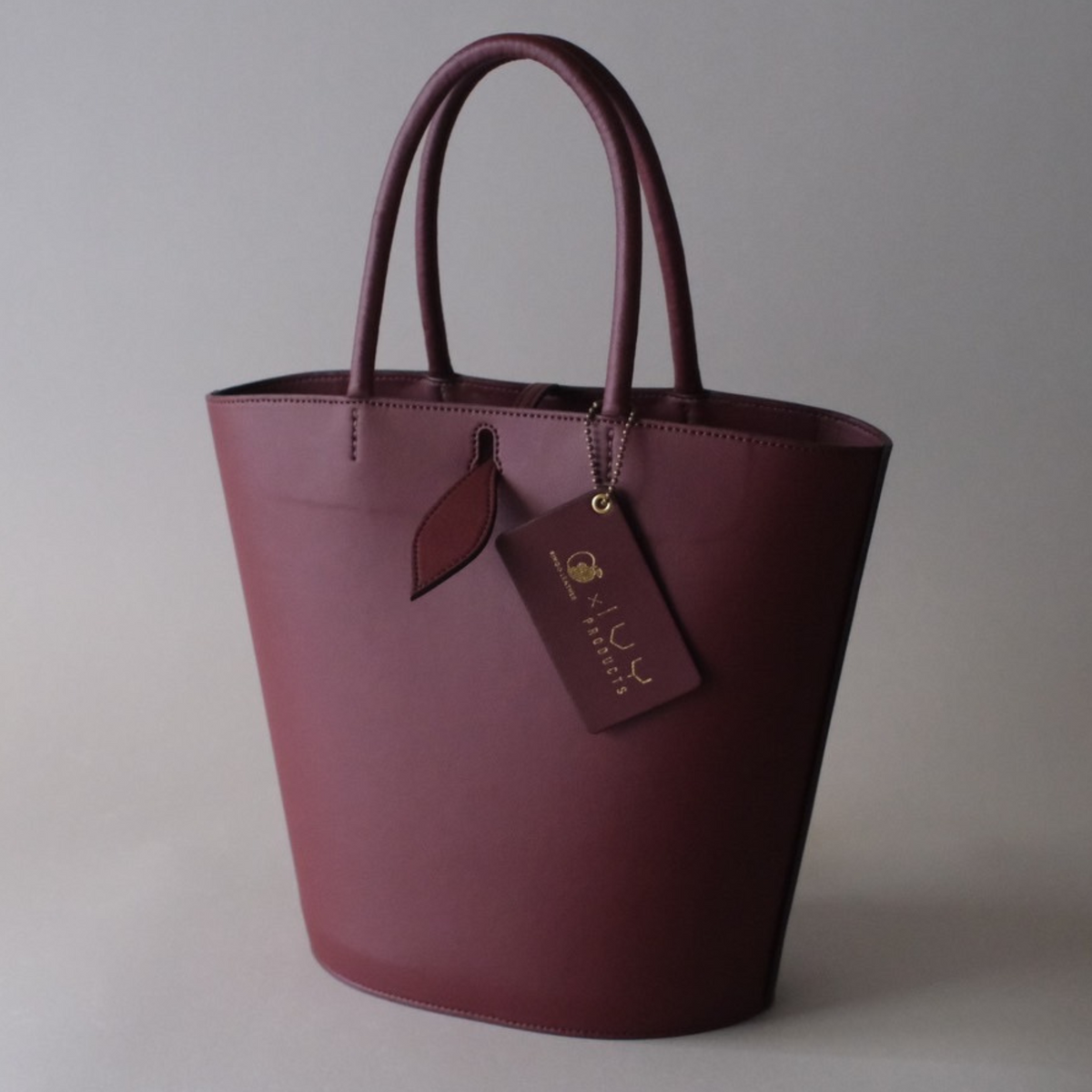 RINGOLEATHER® IVY コラボトート バッグ バーガンディ RingoLeatherette™ IVY PRODUCTS コラボ TOTE – Rerigo